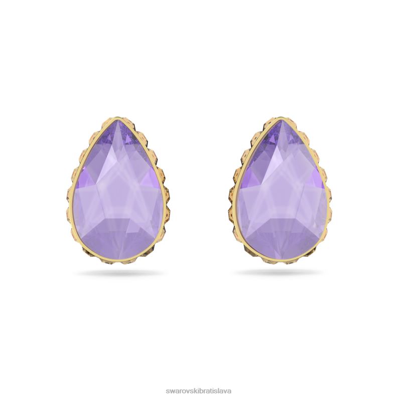 napichovacie náušnice orbita drop cut, viacfarebné, pozlátené B8ZNT706 Swarovski šperky