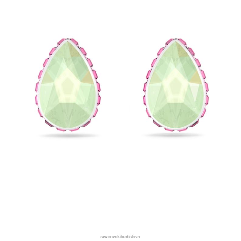 napichovacie náušnice orbita drop cut, viacfarebné, rhodiované B8ZNT700 Swarovski šperky