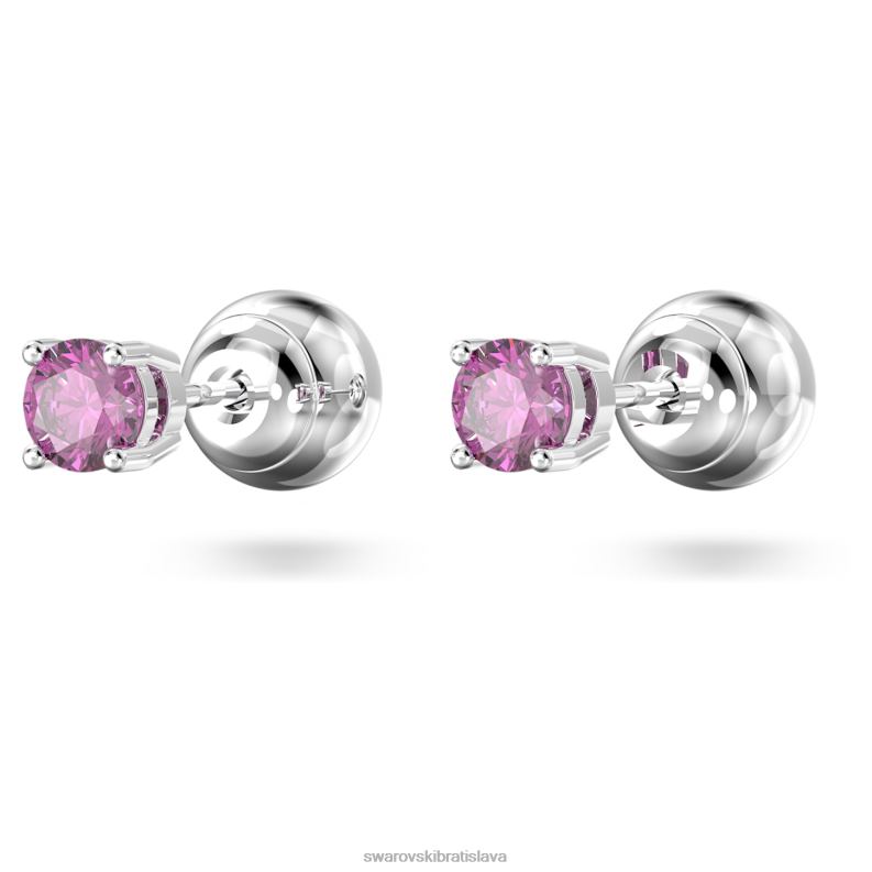 napichovacie náušnice stilla okrúhly výbrus, fialová, rhodiovaná B8ZNT704 Swarovski šperky