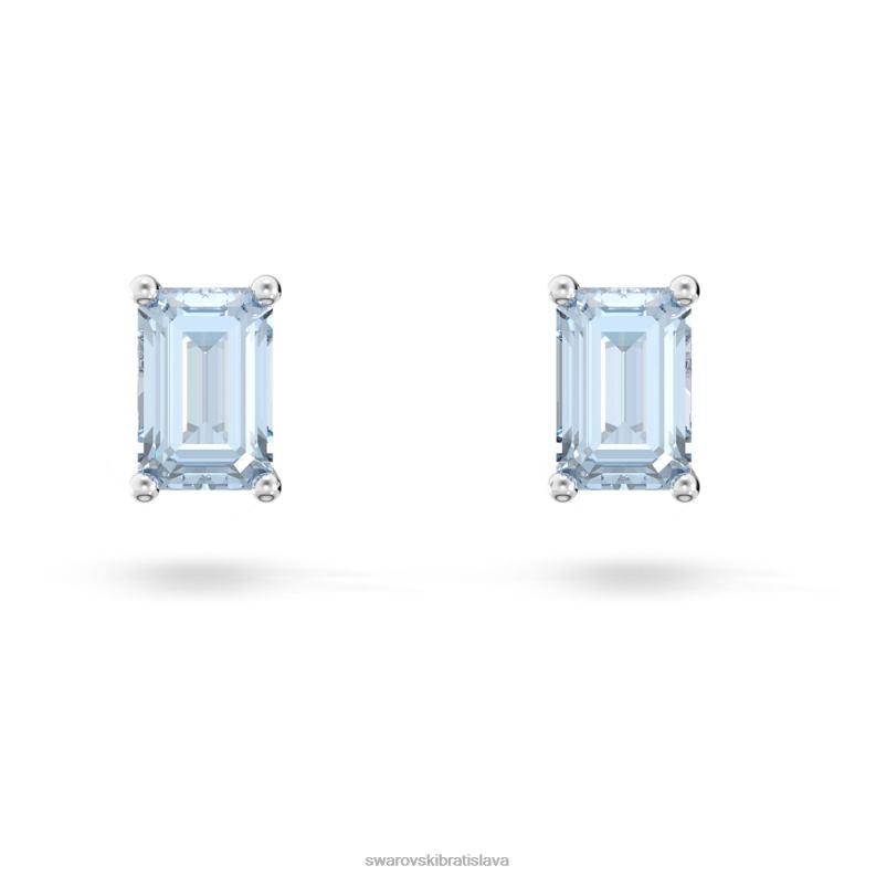 napichovacie náušnice stilla osemhranný výbrus, modrý, rhodiovaný B8ZNT693 Swarovski šperky