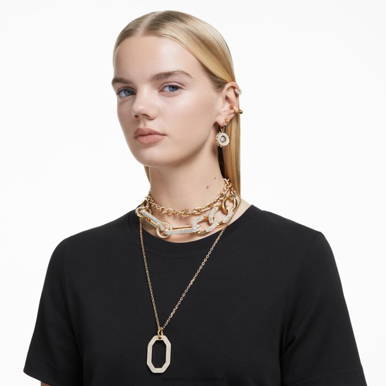 napichovacie náušnice stilla štvorcový výbrus, žltá, pozlátený B8ZNT681 Swarovski šperky