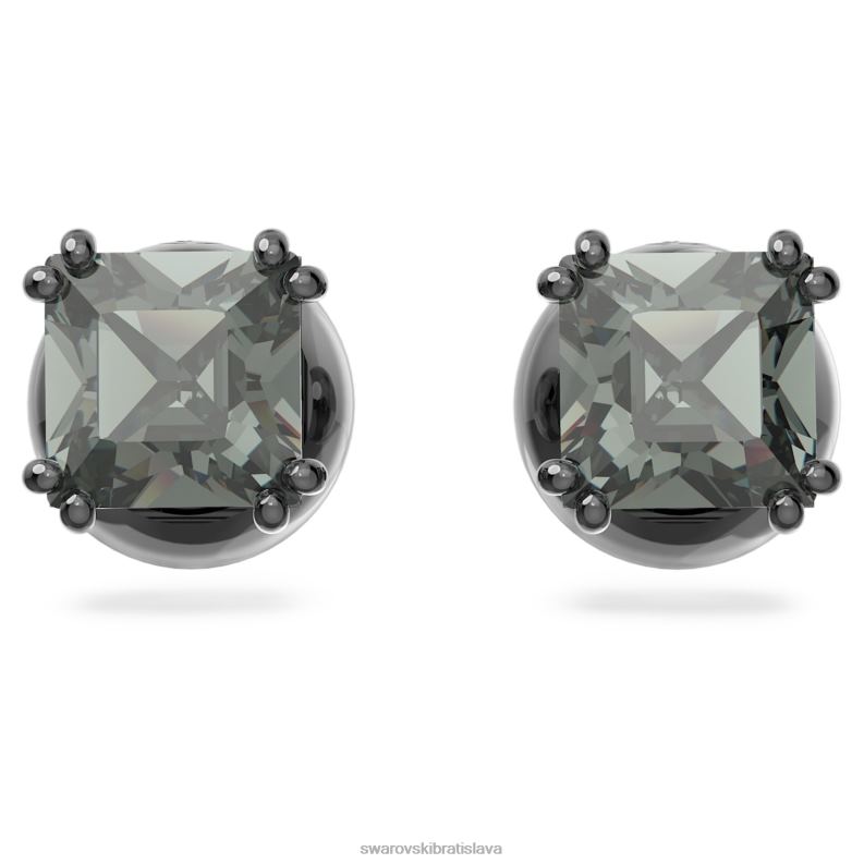 napichovacie náušnice tisícročia hranatý výbrus, čierna, ruténiová B8ZNT662 Swarovski šperky