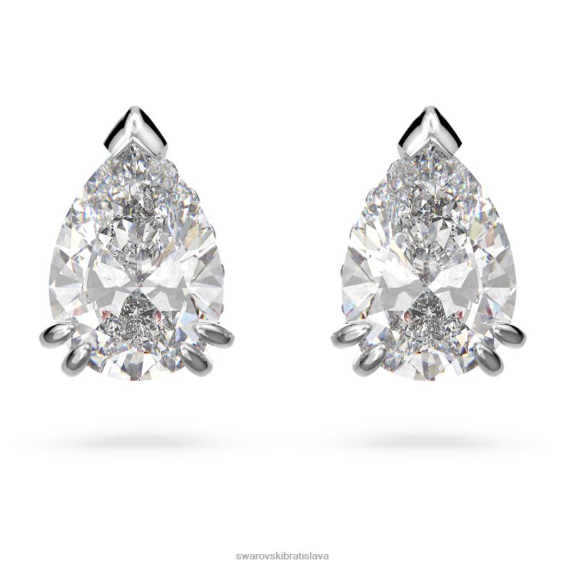 napichovacie náušnice tisícročia hruškový rez, biely, rhodiovaný B8ZNT669 Swarovski šperky