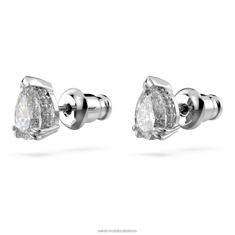 napichovacie náušnice tisícročia hruškový rez, biely, rhodiovaný B8ZNT669 Swarovski šperky
