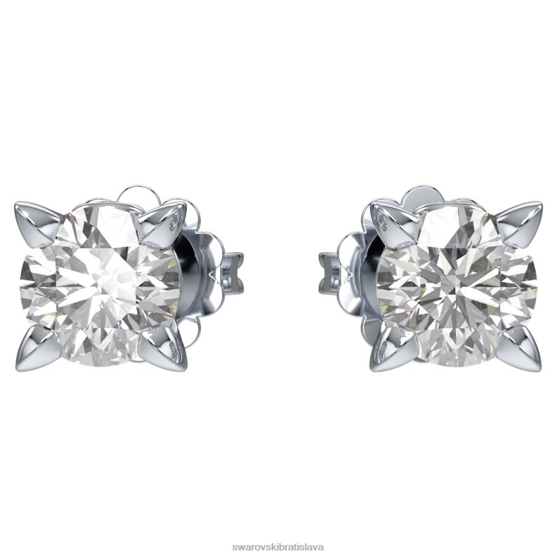napichovacie náušnice večnosti 14k biele zlato B8ZNT648 Swarovski šperky