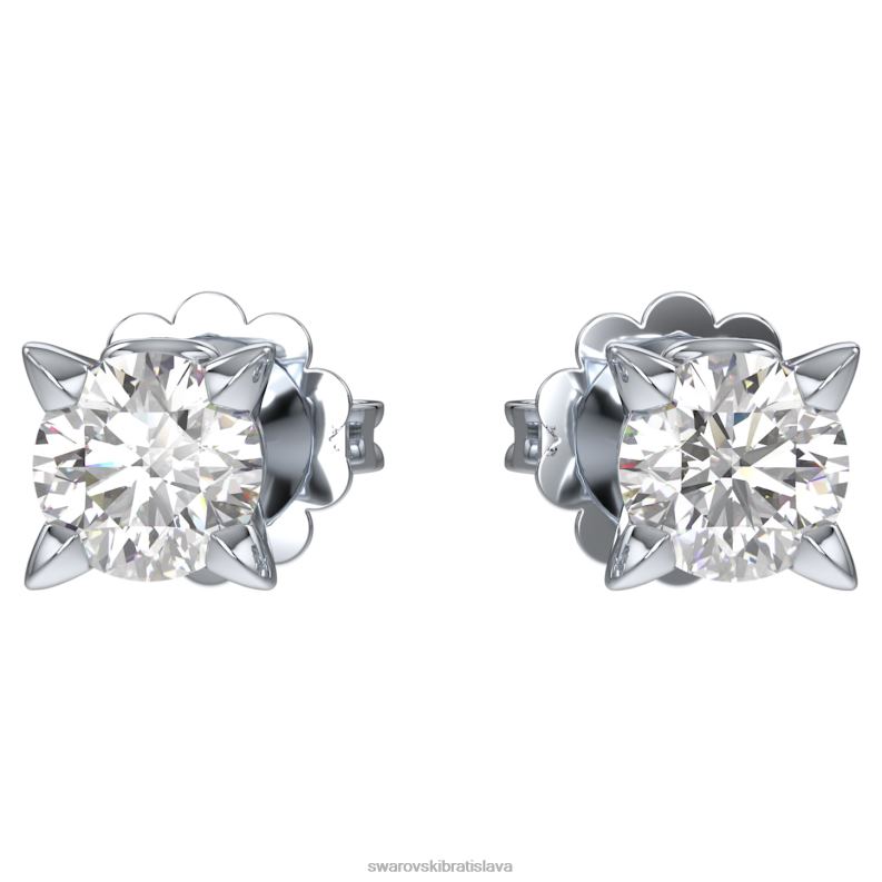napichovacie náušnice večnosti 14k biele zlato B8ZNT650 Swarovski šperky