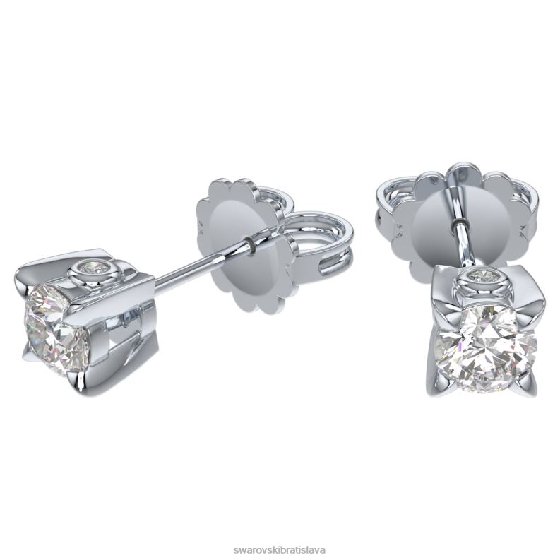 napichovacie náušnice večnosti 14k biele zlato B8ZNT650 Swarovski šperky