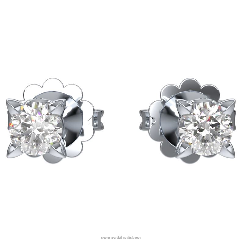 napichovacie náušnice večnosti 14k biele zlato B8ZNT651 Swarovski šperky