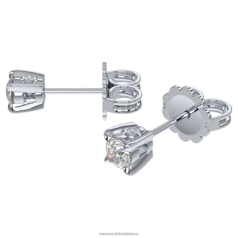 napichovacie náušnice večnosti 14k biele zlato B8ZNT651 Swarovski šperky