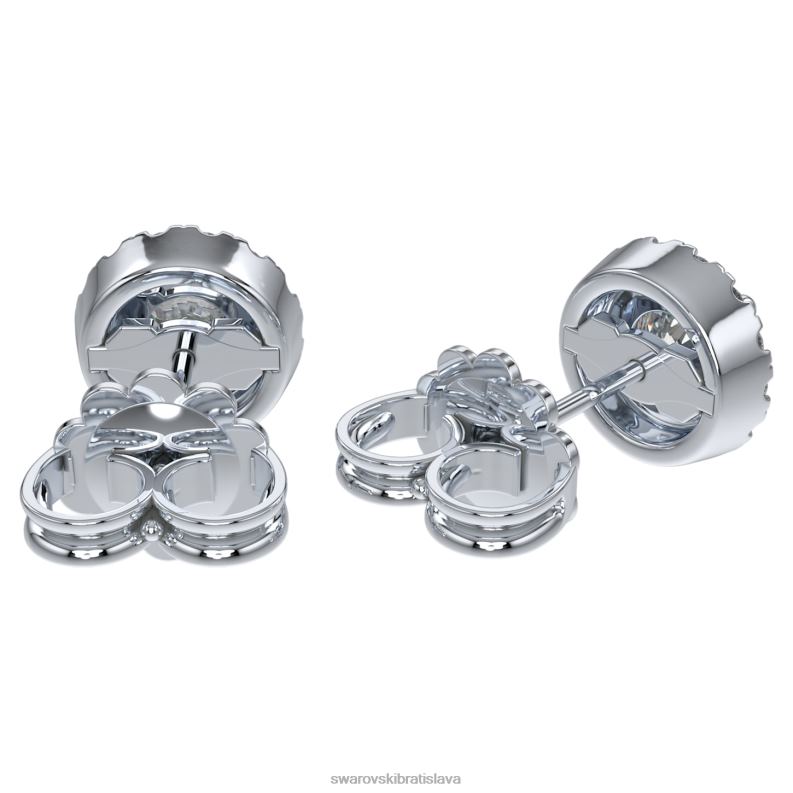 podpisové napichovacie náušnice 14k biele zlato B8ZNT654 Swarovski šperky