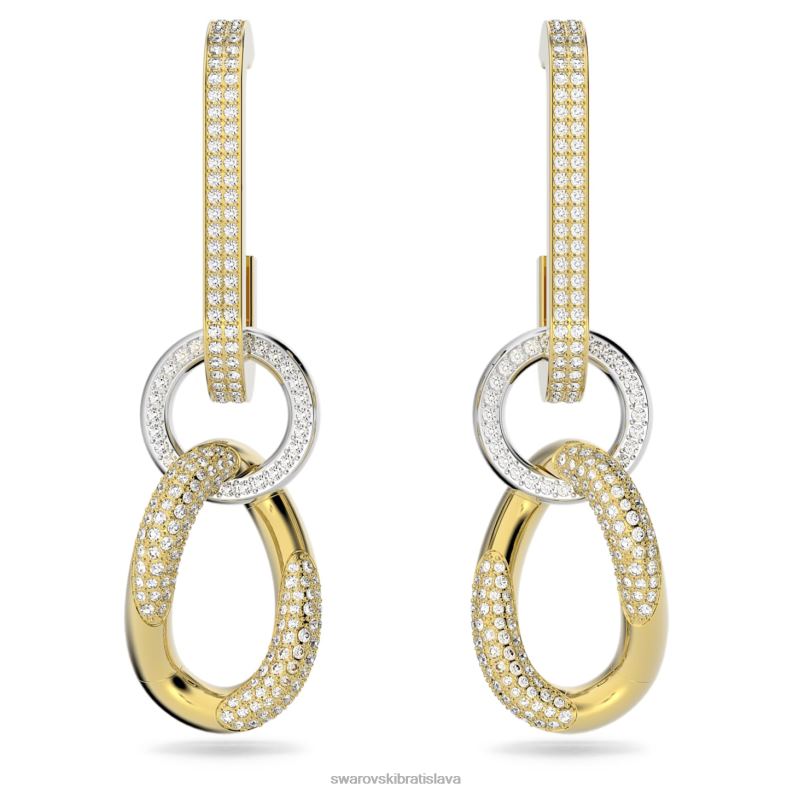 dextera visiace náušnice biela, pozlátená B8ZNT843 Swarovski šperky