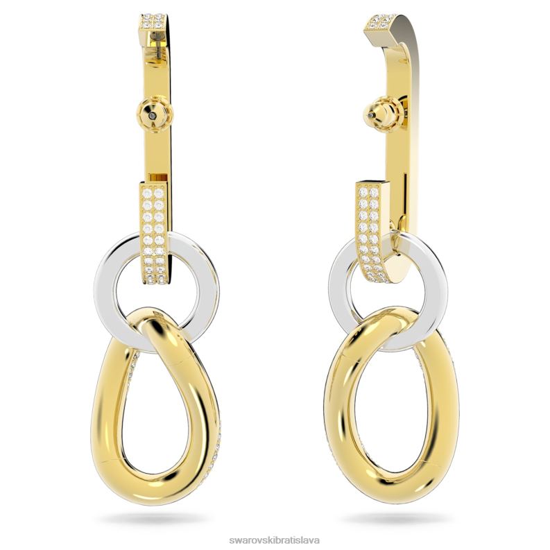 dextera visiace náušnice biela, pozlátená B8ZNT843 Swarovski šperky