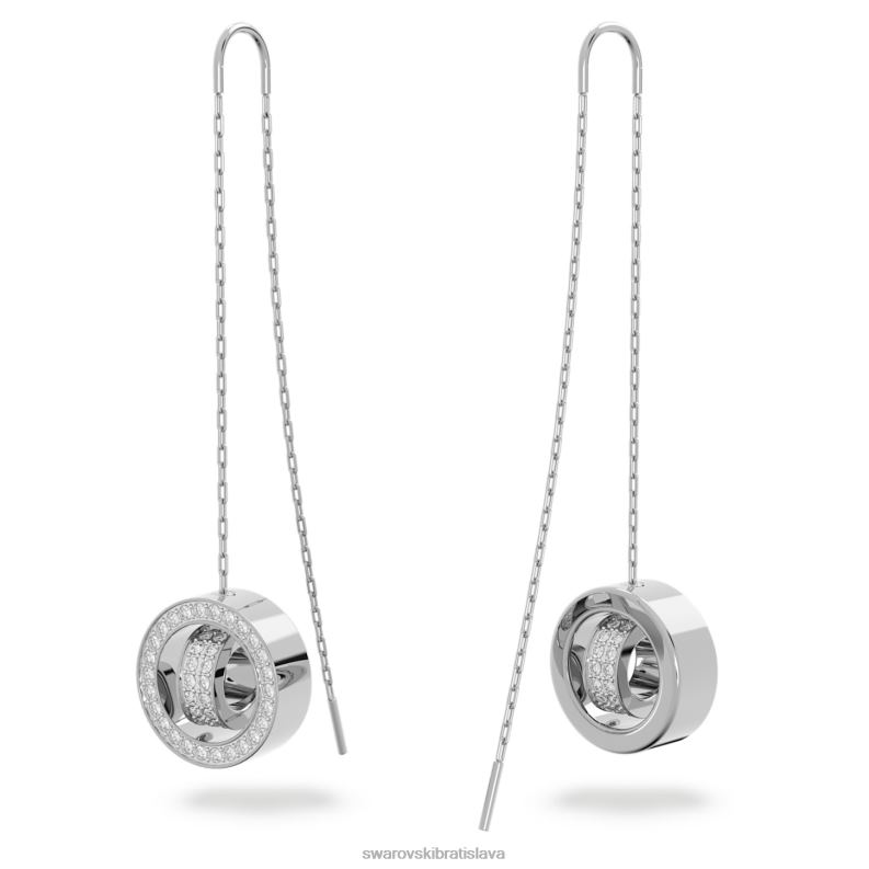 duté náušnice biela, rhodiovaná B8ZNT776 Swarovski šperky