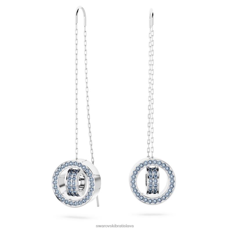duté náušnice modrá, rhodiovaná B8ZNT828 Swarovski šperky