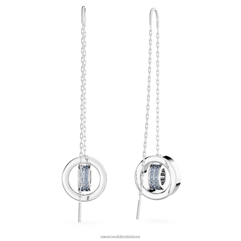 duté náušnice modrá, rhodiovaná B8ZNT828 Swarovski šperky