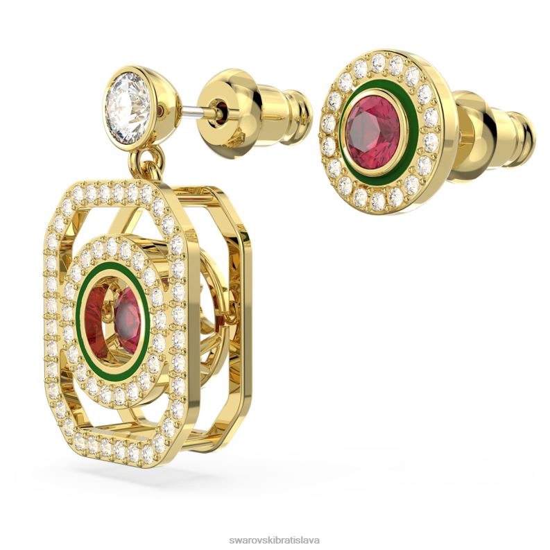 náušnice alea asymetrický dizajn, viacfarebný, pozlátený B8ZNT718 Swarovski šperky