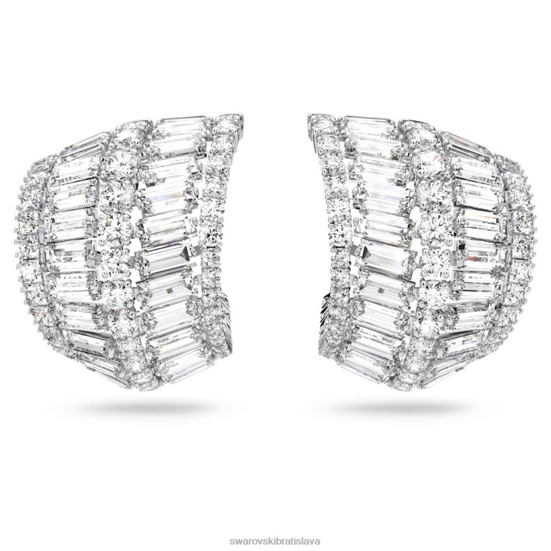 visiace náušnice hyperbola zmiešané rezy, biele, rhodiované B8ZNT792 Swarovski šperky