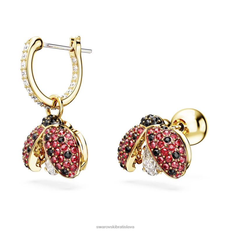 visiace náušnice idyllia lienka, červená, pozlátená B8ZNT826 Swarovski šperky