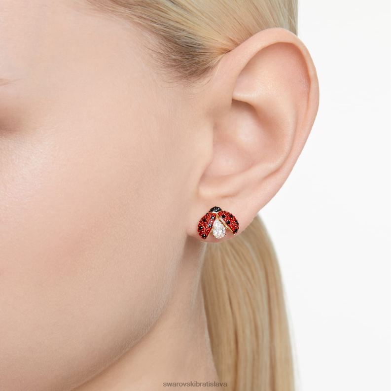 visiace náušnice idyllia lienka, červená, pozlátená B8ZNT826 Swarovski šperky