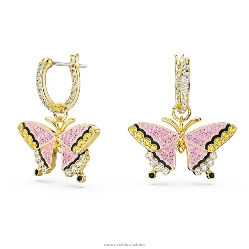 visiace náušnice idyllia motýľ, viacfarebný, pozlátený B8ZNT824 Swarovski šperky
