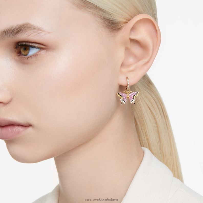 visiace náušnice idyllia motýľ, viacfarebný, pozlátený B8ZNT824 Swarovski šperky