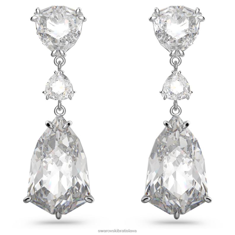 visiace náušnice mesmera zmiešané rezy, biele, rhodiované B8ZNT755 Swarovski šperky
