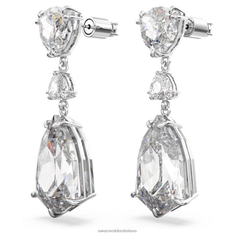 visiace náušnice mesmera zmiešané rezy, biele, rhodiované B8ZNT755 Swarovski šperky