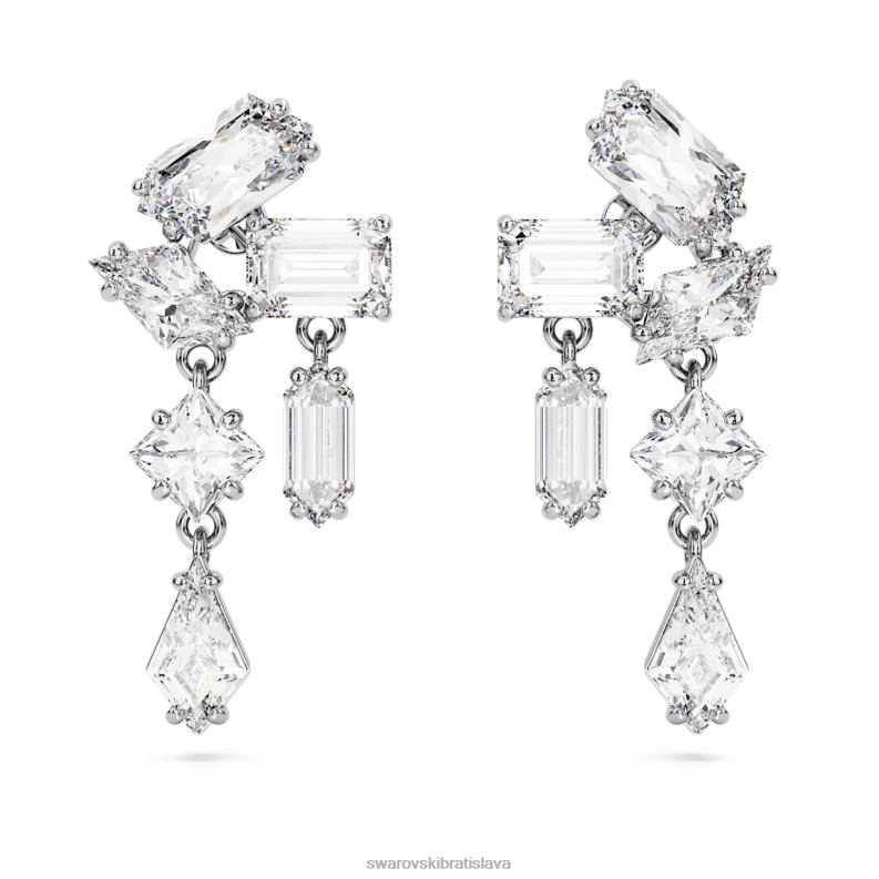 visiace náušnice mesmera zmiešané rezy, biele, rhodiované B8ZNT827 Swarovski šperky