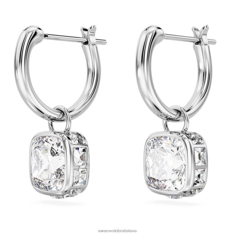 visiace náušnice stilla hranatý rez, biela, rhodiovaná B8ZNT832 Swarovski šperky