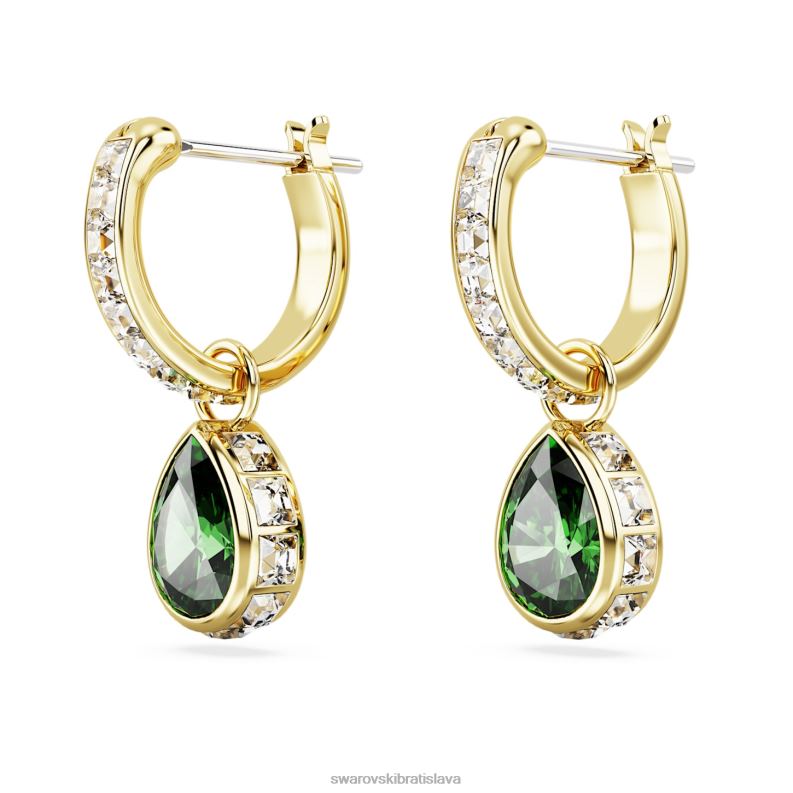 visiace náušnice stilla hruškový rez, zelený, pozlátený B8ZNT831 Swarovski šperky