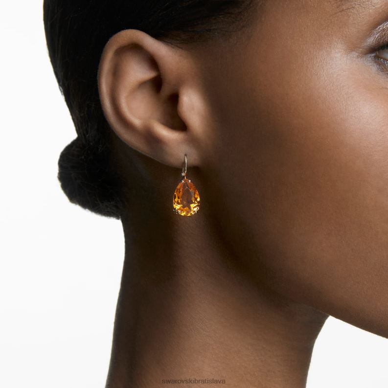 visiace náušnice tisícročia hruškový výbrus, žltý, pozlátený B8ZNT803 Swarovski šperky