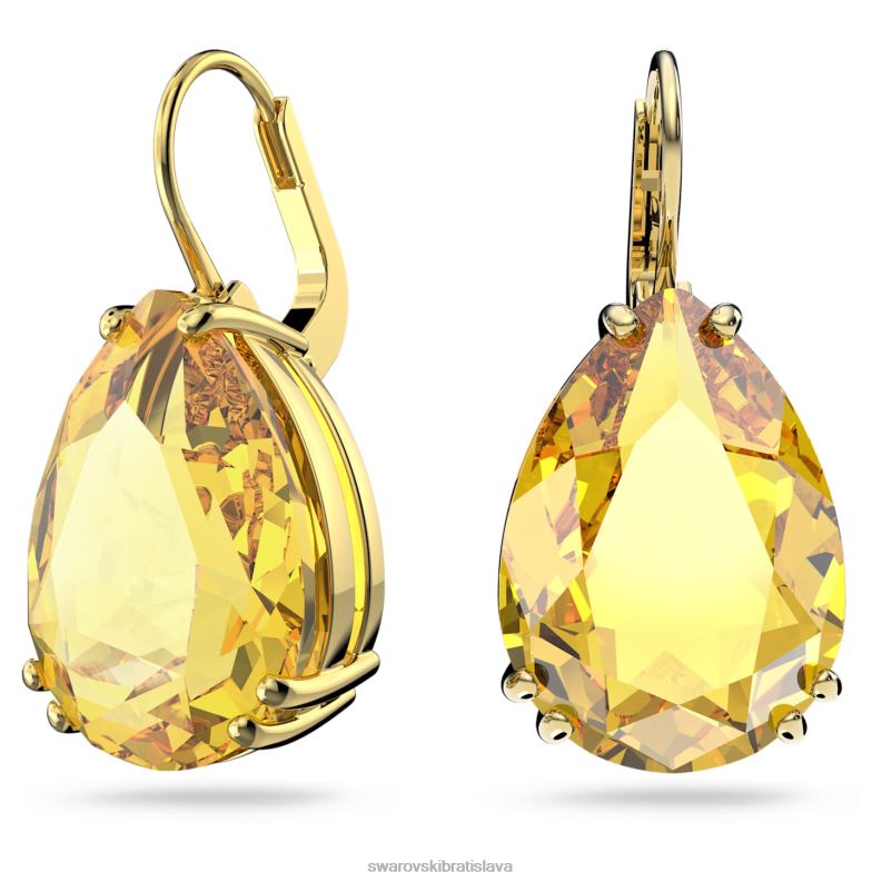 visiace náušnice tisícročia hruškový výbrus, žltý, pozlátený B8ZNT803 Swarovski šperky