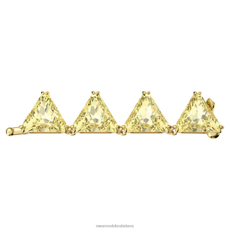 predlžovač ortyx trojuholníkový výbrus, žltý, pozlátený B8ZNT1115 Swarovski šperky