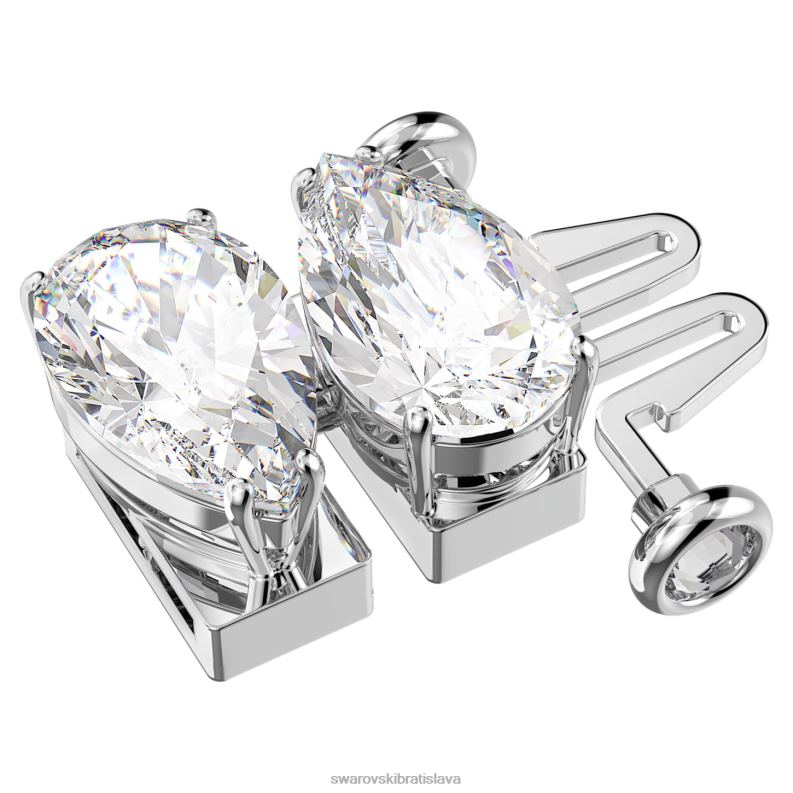 predlžovač tisícročí hruškový rez, biely, rhodiovaný B8ZNT1107 Swarovski šperky