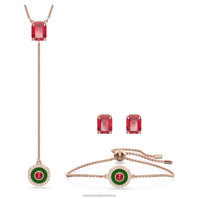 alea set viacfarebné, pozlátené ružovým zlatom B8ZNT396 Swarovski šperky