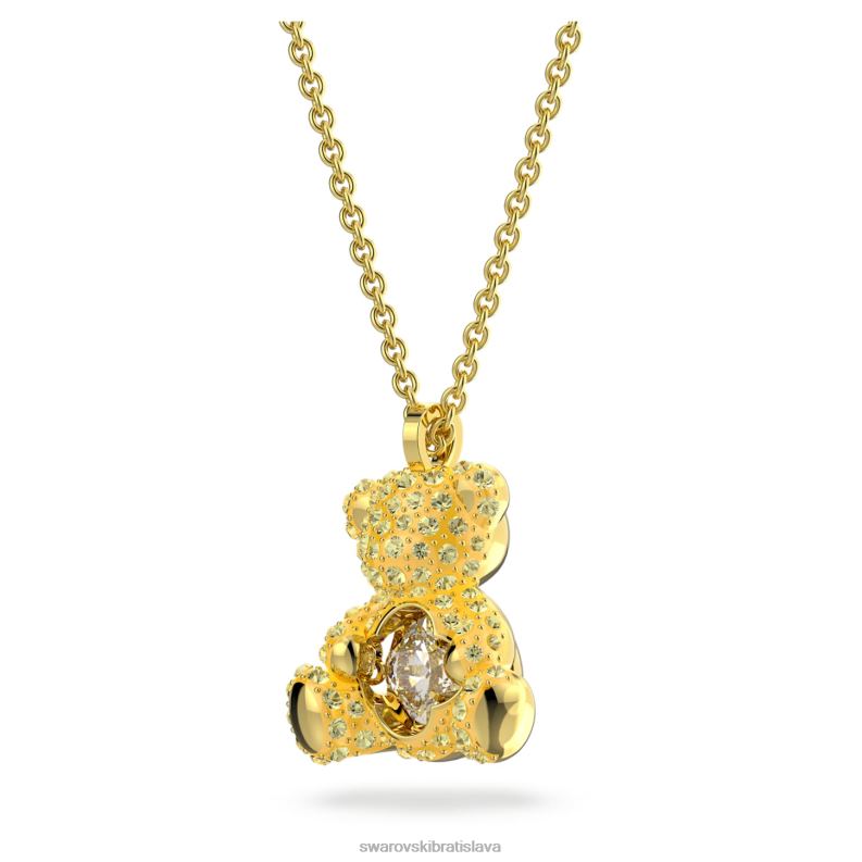 plyšový set medveď, žltý, pozlátený B8ZNT410 Swarovski šperky