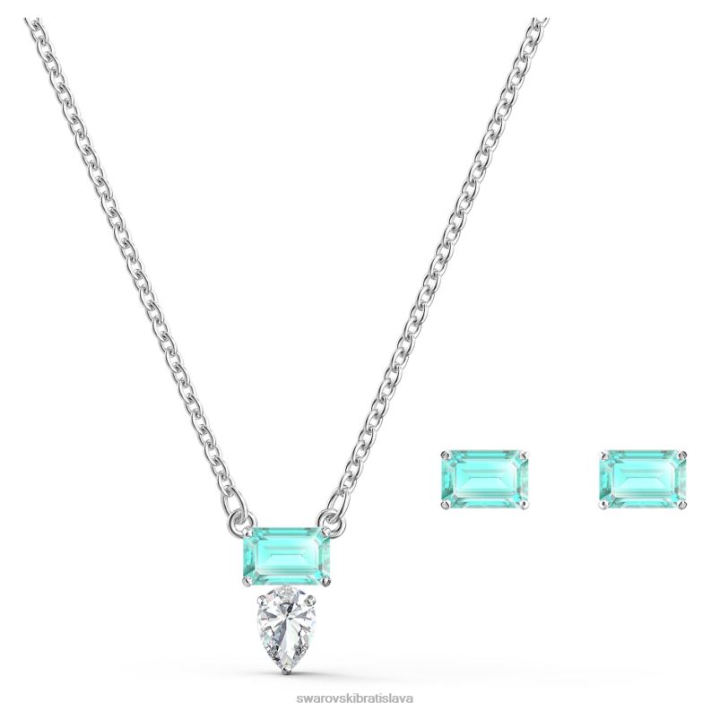 prilákať set zmiešané rezy, modrá, rhodiované B8ZNT414 Swarovski šperky