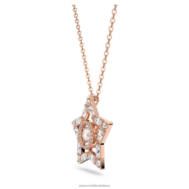 súprava stella zmiešané strihy, hviezdicové, biele, pozlátené ružovým zlatom B8ZNT406 Swarovski šperky