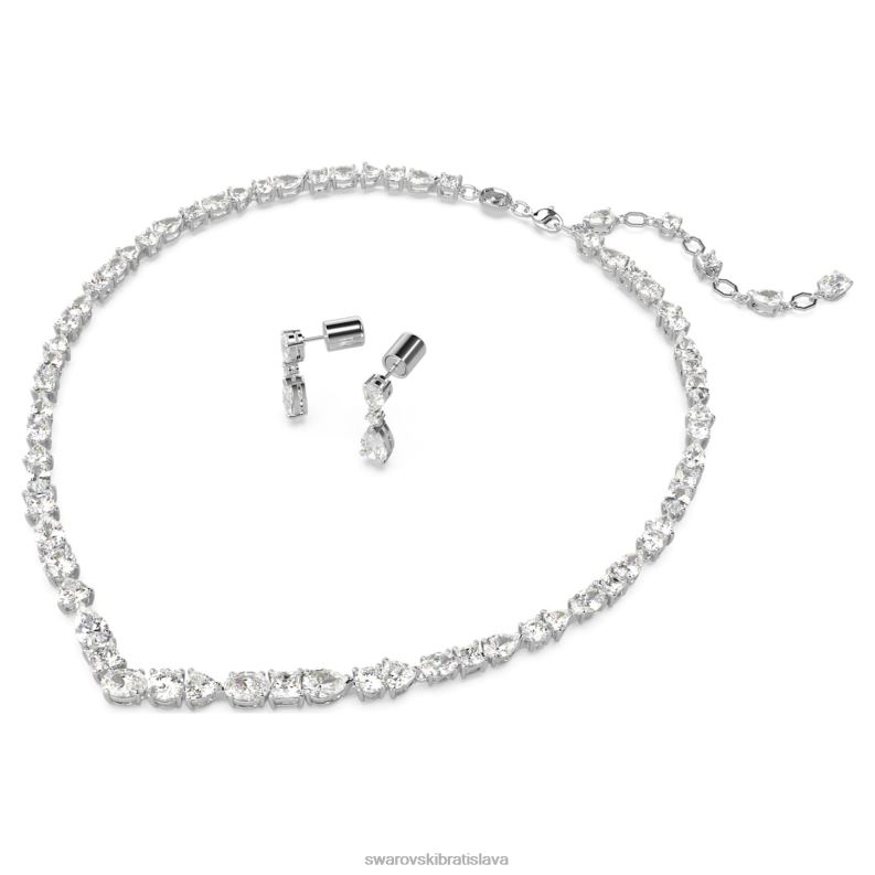 sada mesmera zmiešané rezy, biele, rhodiované B8ZNT397 Swarovski šperky