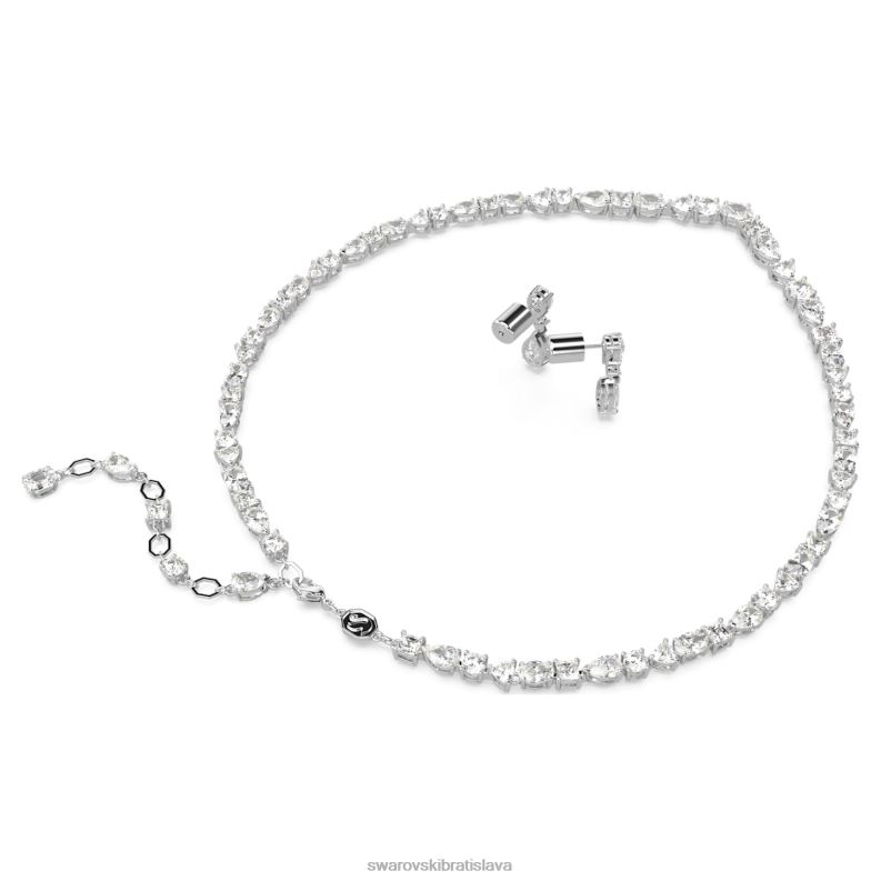 sada mesmera zmiešané rezy, biele, rhodiované B8ZNT397 Swarovski šperky