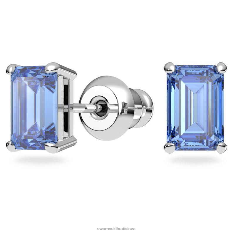set tisícročí osemhranný výbrus, modrý, rhodiovaný B8ZNT385 Swarovski šperky
