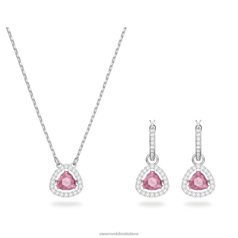 set tisícročí triliantový výbrus, ružový, rhodiovaný B8ZNT407 Swarovski šperky