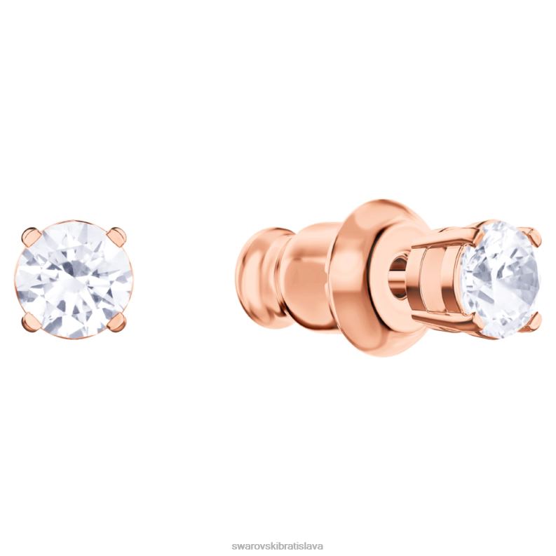 slnečná súprava biele, pozlátené ružovým zlatom B8ZNT375 Swarovski šperky