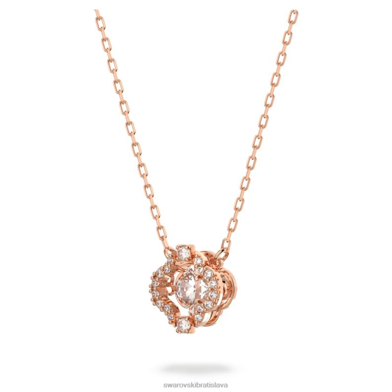 šumivý tanečný set zmiešané strihy, ďatelina, biela, pozlátené ružovým zlatom B8ZNT416 Swarovski šperky