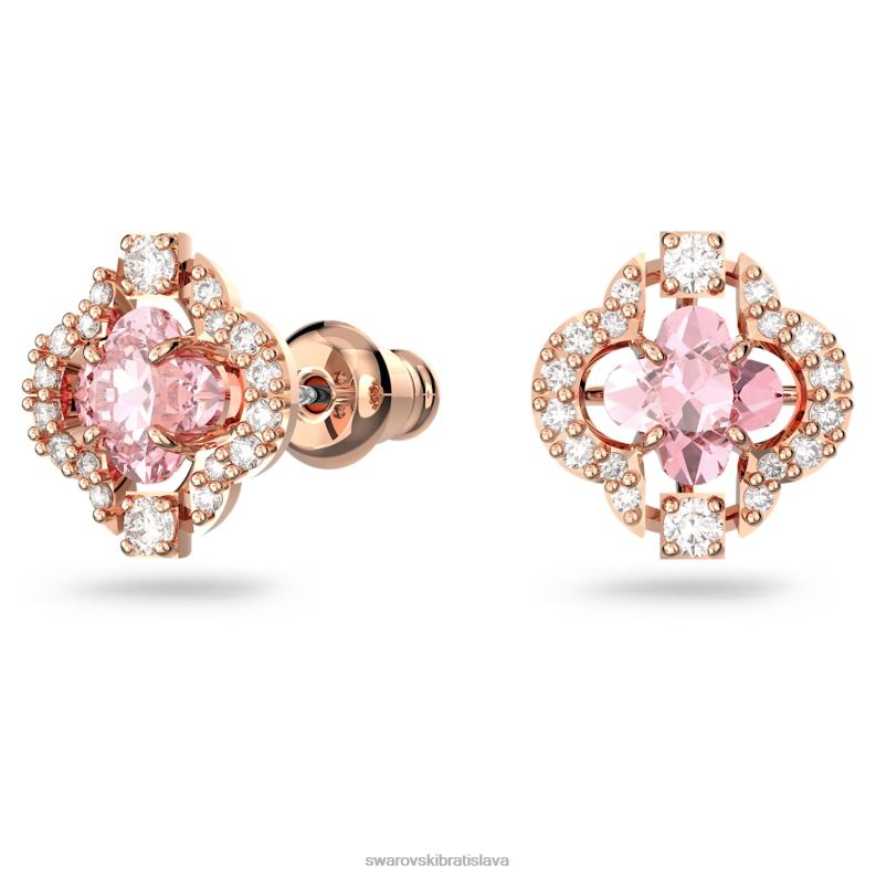 šumivý tanečný set zmiešané strihy, ďatelina, ružové, pozlátené ružovým zlatom B8ZNT390 Swarovski šperky