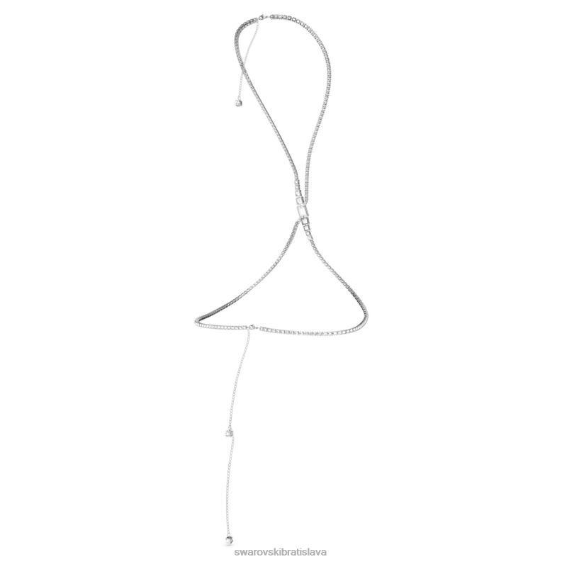 Millenia body chain hranatý rez, biela, rhodiovaná B8ZNT1493 Swarovski šperky