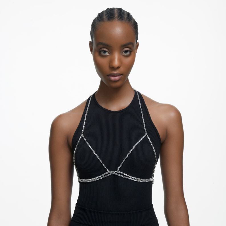 Millenia body chain okrúhly výbrus, biely, rhodiovaný B8ZNT1491 Swarovski šperky