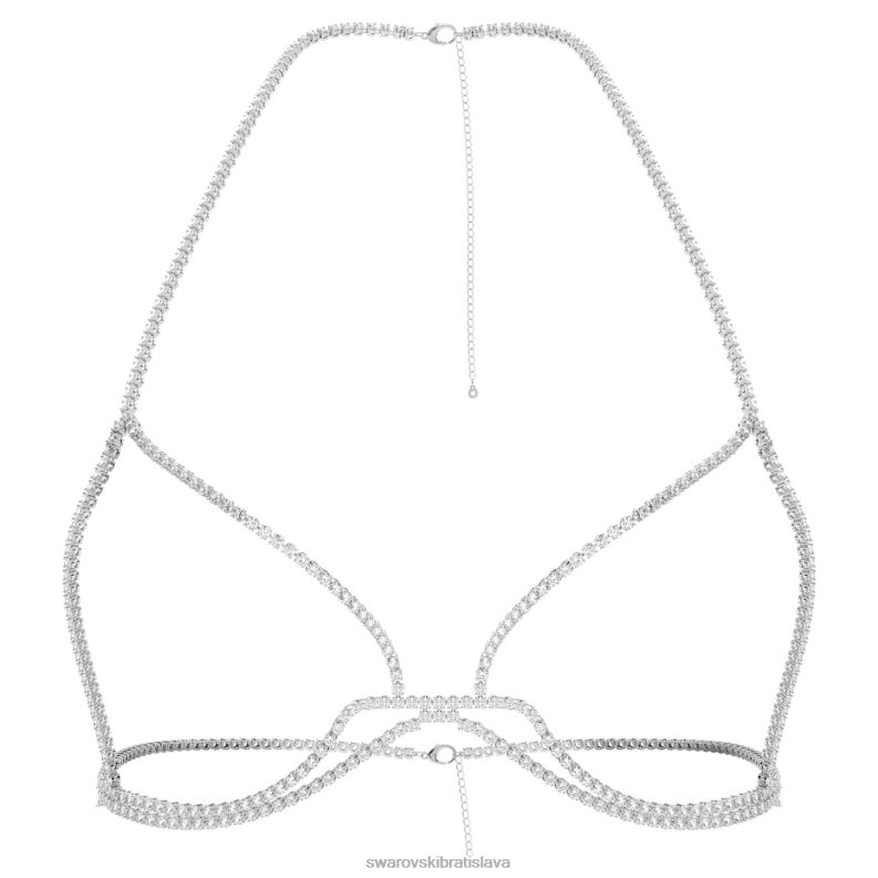 Millenia body chain okrúhly výbrus, biely, rhodiovaný B8ZNT1491 Swarovski šperky