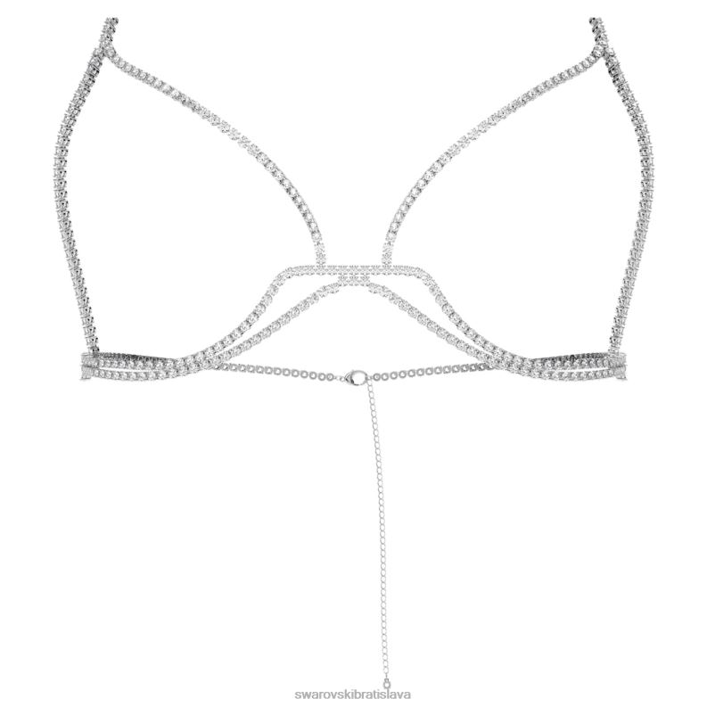 Millenia body chain okrúhly výbrus, biely, rhodiovaný B8ZNT1491 Swarovski šperky