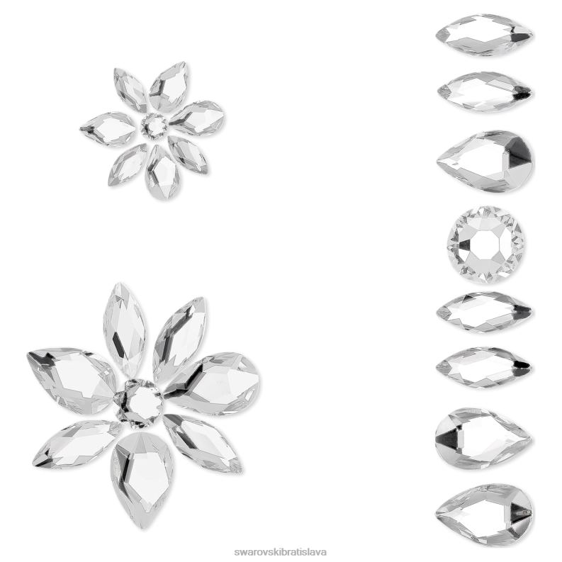 súprava telových šperkov zmiešané rezy, biela B8ZNT1490 Swarovski šperky